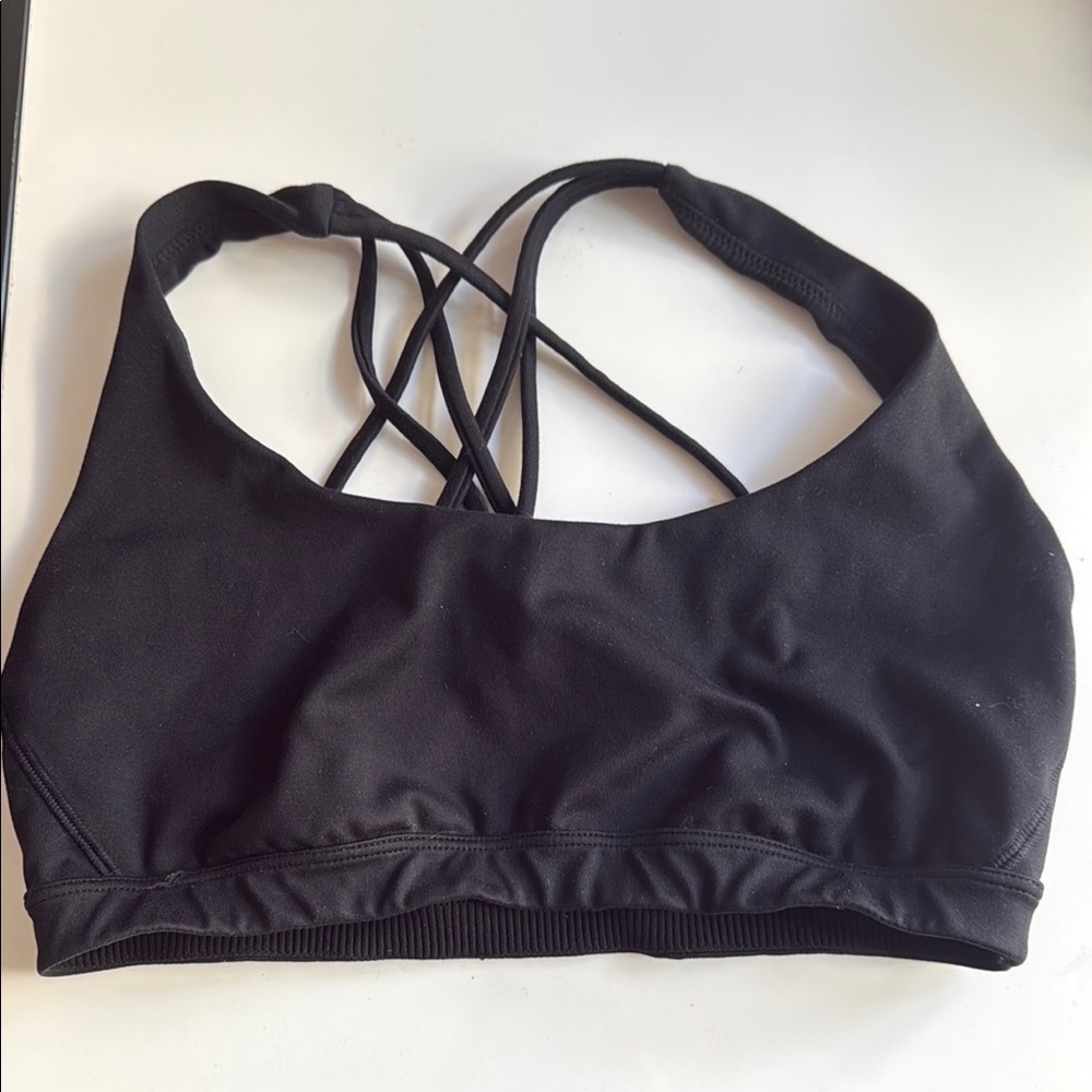 Victoria's Secret Black Sports Bra with Strappy Back Design